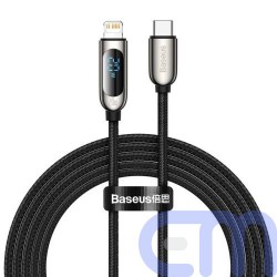 Baseus Type C - Lightning Display Fast charging data Cable with Digital power meter, Power Delivery 20W, 2m Black (CATLSK-A01) 4