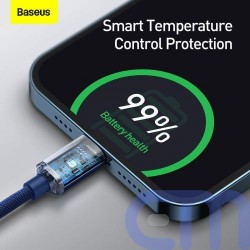 Baseus Type-C - Lightning cable, Crystal Shine Series Fast Charging Data Cable 20W 1.2m Blue (CAJY000203) 15