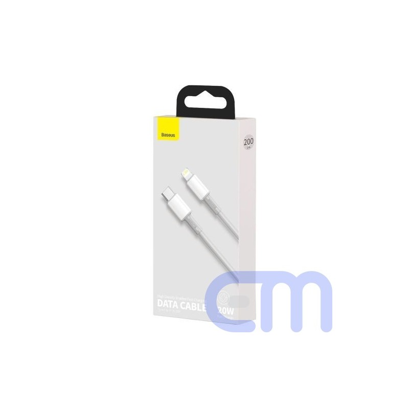 Baseus Type-C - Lightning High Density Braided Fast charging cable PD 20W 2m White (CATLGD-A02)