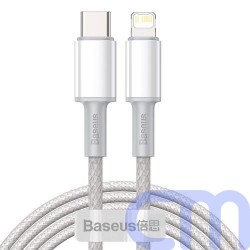 Baseus Type-C - Lightning High Density Braided Fast charging cable PD 20W 2m White (CATLGD-A02) 2