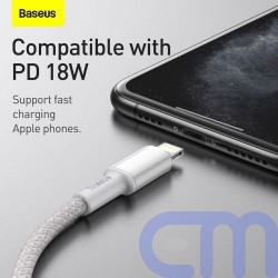 Baseus Type-C - Lightning High Density Braided Fast charging cable PD 20W 2m White (CATLGD-A02) 5
