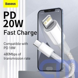 Baseus Type-C - Lightning High Density Braided Fast charging cable PD 20W 2m White (CATLGD-A02) 9
