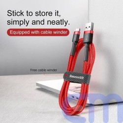 Baseus Type-C Cafule cable 2A, 3m Red/Red (CATKLF-U09) 4