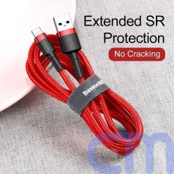 Baseus Type-C Cafule cable 2A, 3m Red/Red (CATKLF-U09) 5