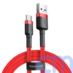 Baseus Type-C Cafule Cable 3A 0.5m Red + Red (CATKLF-A09) 2