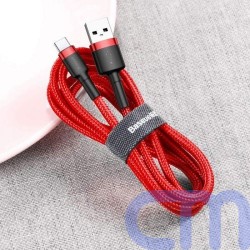 Baseus Type-C Cafule Cable 3A 0.5m Red + Red (CATKLF-A09) 6