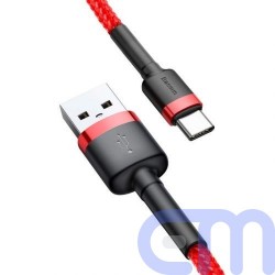 Baseus Type-C Cafule Cable 3A 0.5m Red + Red (CATKLF-A09) 8