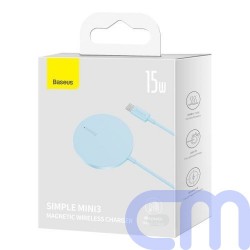 Baseus Wireless Charger Magnetic Simple Mini3, 15W, Blue (CCJJ040303) 1