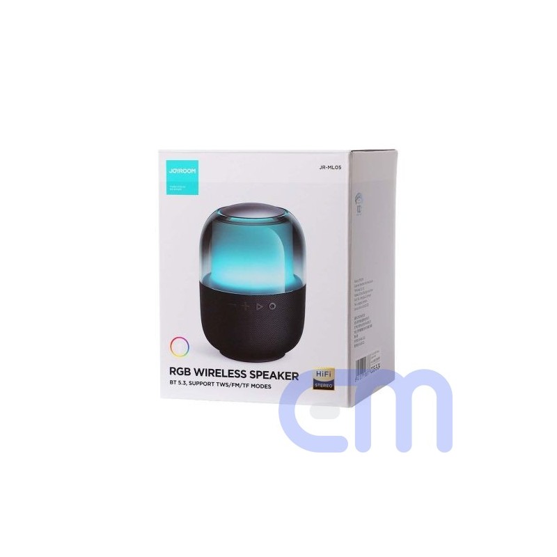 Joyroom Bluetooth Speaker, BT 5.3, RGB light Black (JR-ML05)