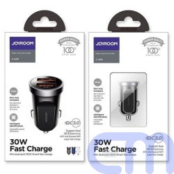 Joyroom Car Charger U+U, QC 3.0, AFC, Power Delivery, 30W, Black (C-A09) 11