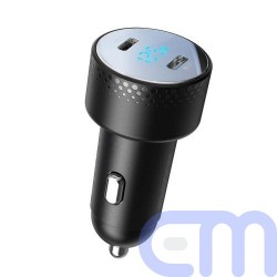 Joyroom Car Charger with Digital Display, U+C, QC 3.0, PD, 70W, Black (JR-CCD02) 3