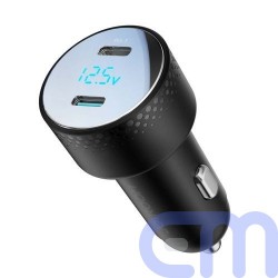 Joyroom Car Charger with Digital Display, U+C, QC 3.0, PD, 70W, Black (JR-CCD02) 4