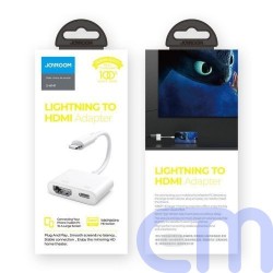 Joyroom Converter Lightning (male) to Digital HDMI (female) + Lightning (female), FullHD 1080p, 60Hz, White (S-H141) 1