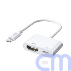 Joyroom Converter Lightning (male) to Digital HDMI (female) + Lightning (female), FullHD 1080p, 60Hz, White (S-H141) 2