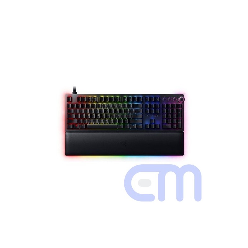 Razer Huntsman V2 Keyboard (QWERTY), Purple Switch, RGB, Black EU (RZ03-03930300-R3M1)