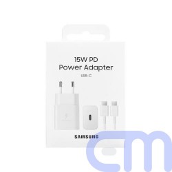 Samsung Travel Charger 15W EP-T1510X with Type-C to Type-C cable (1m) White EU (EP-T1510XWEGEU) 2