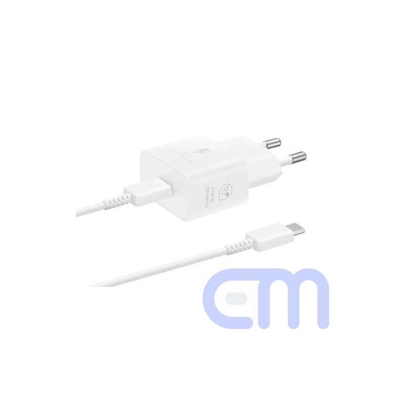 Samsung Travel Charger 25W EP-T2510X PD 3.0 with Type-C to Type-C cable (1m) White EU (EP-T2510XWEGEU)