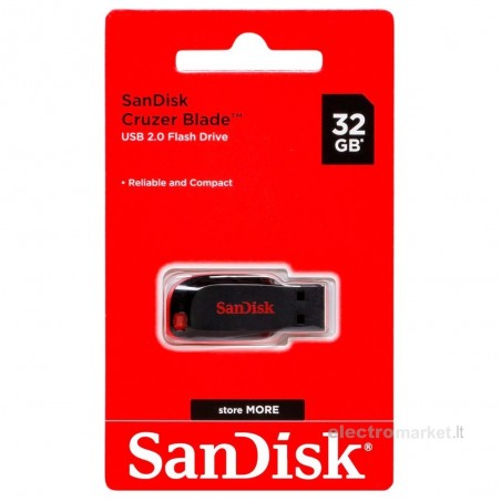 USB atmintinė SanDisk Cruzer Blade USB 2.0 32GB
