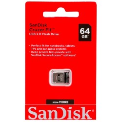 USB atmintinė SanDisk Cruzer Fit USB 2.0 64 GB 1