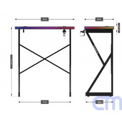 Žaidimų stalas Huzaro Hero 1.7 RGB, juodas 3