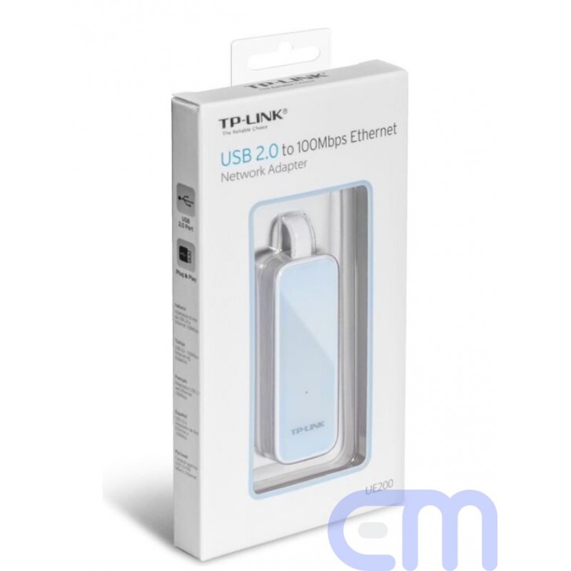 TP-Link UE200 Ethernet tinklo plokštė 100Mb/s, skirta USB 2.0