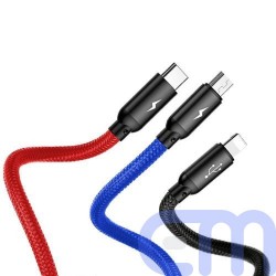 Baseus Cable Three Primary Colors Light/Type-C/Micro Nylon Braid 3.5A 1.2m Black (CAMLT-BSY01) 8