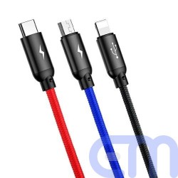 Baseus Cable Three Primary Colors Light/Type-C/Micro Nylon Braid 3.5A 1.2m Black (CAMLT-BSY01) 9