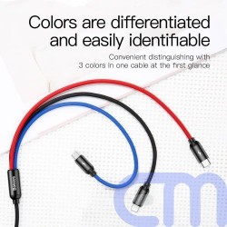Baseus Cable Three Primary Colors Light/Type-C/Micro Nylon Braid 3.5A 1.2m Black (CAMLT-BSY01) 14