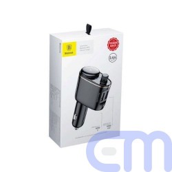 Baseus Car Charger Bluetooth FM Transmitter S-06, BT. 4.2, USB-A, Black (CCHC000001) 3