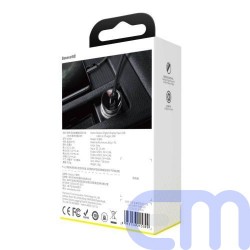 Baseus Car Charger Digital Display Dual USB 4.8A 24W Silver (CCBX-0S) 8