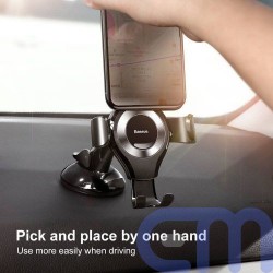 Baseus Car Mount Osculum Type Gravity Black/Silver (SUYL-XP0S) 11