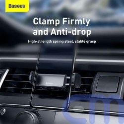 Baseus Car Mount Steel Cannon Air Outlet 360 degree rotation, Horizontal / Vertical Aluminum+ABS Black (SUGP-01) 12