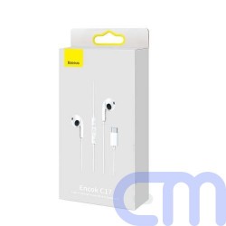 Baseus Earphone Encok C17 in-ear wired earphone with Type-C and microphone White (NGCR010002) 1