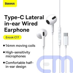 Baseus Earphone Encok C17 in-ear wired earphone with Type-C and microphone White (NGCR010002) 8