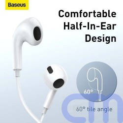 Baseus Earphone Encok H17 in-ear wired earphone with 3.5mm jack wired headphones White (NGCR020002) 15