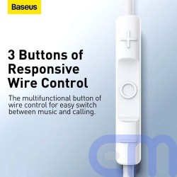 Baseus Earphone Encok H17 in-ear wired earphone with 3.5mm jack wired headphones White (NGCR020002) 16