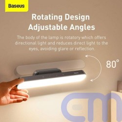 Baseus Home Magnetic Stepless Dimming Charging Desk Lamp 100LM, 4000K, 1800 mAh 4.5W Gray (DGXC-C0G) 13