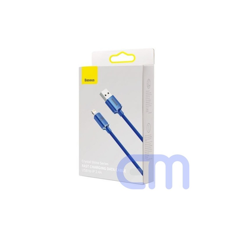 Baseus Lightning Crystal Shine Cable Series Fast Charging Data Cable 2.4A 2m Blue (CAJY000103)