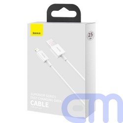 Baseus Lightning Superior Series cable, Fast Charging, Data 2.4A, 0.25m White (CALYS-02) 1