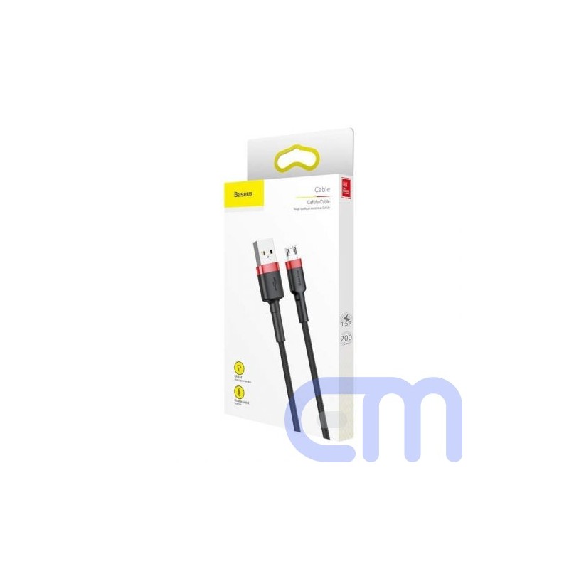 Baseus Micro USB Cafule Cable 1.5A 2m Red + Black (CAMKLF-C91)