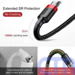 Baseus Micro USB Cafule Cable 1.5A 2m Red + Black (CAMKLF-C91) 5