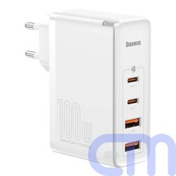 Baseus Travel Charger GaN2 Pro Quick wall charger C+C+U+U, PD 3.0, QC 4.0+, 100W EU White (CCGAN2P-L02) 3