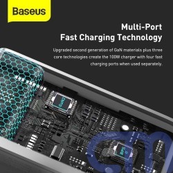 Baseus Travel Charger GaN2 Pro Quick wall charger C+C+U+U, PD 3.0, QC 4.0+, 100W EU White (CCGAN2P-L02) 9