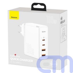 Baseus Travel Charger GaN2 Pro Quick wall charger C+C+U+U, PD 3.0, QC 4.0+, 100W EU White (CCGAN2P-L02) 20