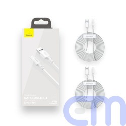 Baseus Type-C Simple Wisdom cable (2pcs/set) 5A 1.5m White (TZCATZJ-02) 4