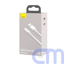 Baseus Type-C Simple Wisdom cable (2pcs/set) 5A 1.5m White (TZCATZJ-02) 20