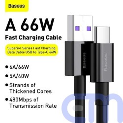 Baseus Type-C Superior series fast charging data cable 66W (11V/6A) 2m Black (CATYS-A01) 10