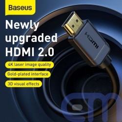 Baseus Video Cable High definition Series HDMI To HDMI 4K 60 Hz, 3D HDR, 18 Gbps, 1m Black (CAKGQ-A01) 10