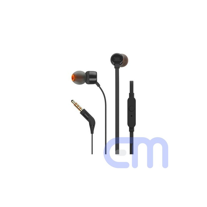 JBL Tune 160 In-Ear Headphones Black EU