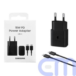 Samsung Travel Charger 15W EP-T1510X with Type-C to Type-C cable (1m) Black EU (EP-T1510XBEGEU) 1